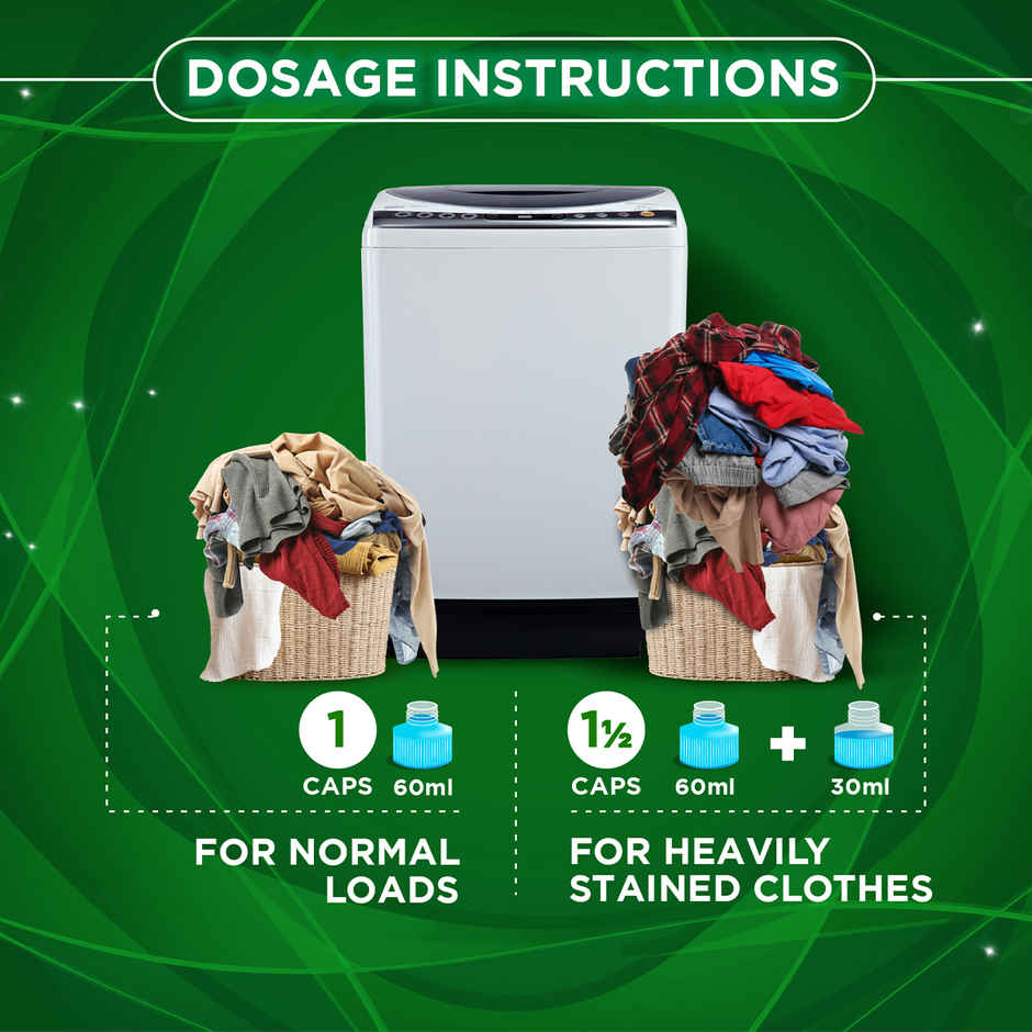 Ariel Stain Removal Top Load Washing Machine Detergent Liquid (4L) & Godrej Fab Machine & Hand Wash Detergent Liquid Refill Pouch (950ml) Combo  