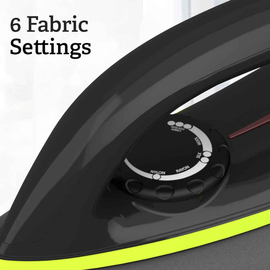 Crompton Neoglide 1000W Dry Iron | American Heritage Non-Stick Soleplate | 6 Fabric Settings