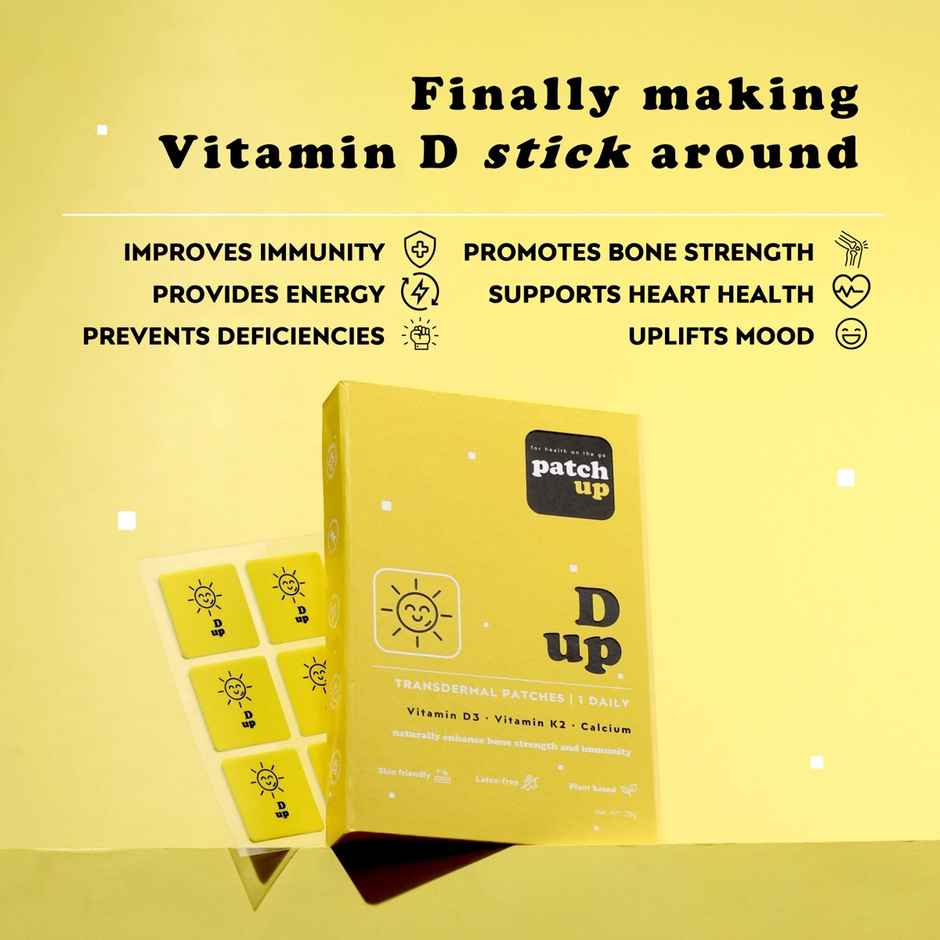 Patch Up D Up Patches For Vitamin D3 Boost | Bone Strength And Immunity