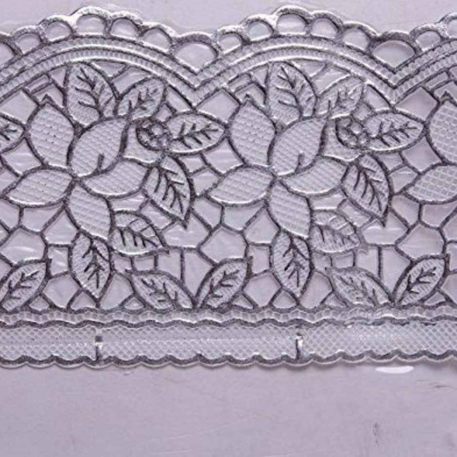 Kuber Industries Dining Table Cover 6 Seater|Table Cloth|Table Cover for Home | Restaurant|Silver