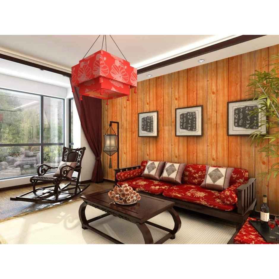 Wollzo Wooden Look Self Adhesive Wallpaper | Multicolour | 45 x 1000 cm