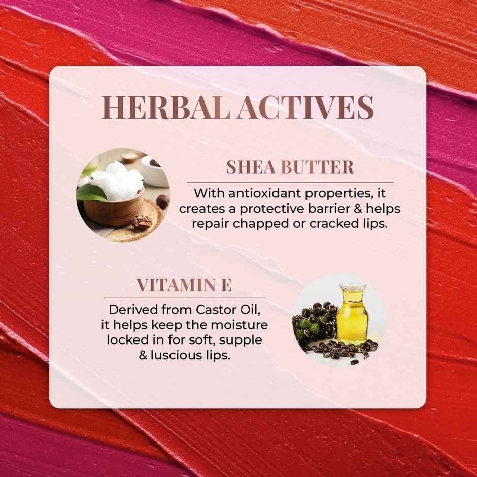 Just Herbs Transfer And Smudge Proof Rich Pigmented Lipstick (Blushing Nude)