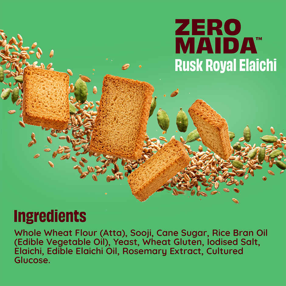 The Health Factory Zero Maida Rusk - Royal Elaichi Combo