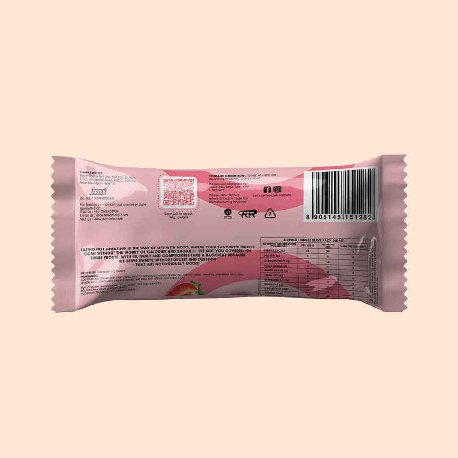 NOTO Strawberry Raspberry Sugar Free, Guilt Free Popsicle