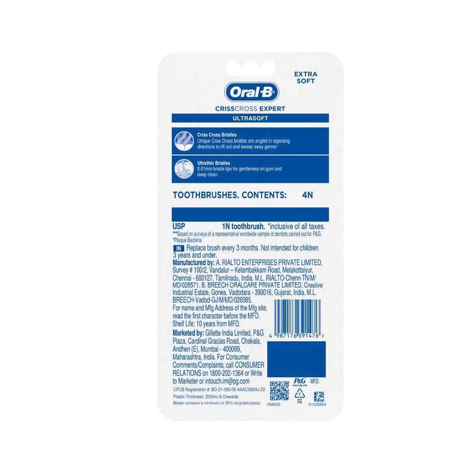 Oral-B Crisscross Sensitive Ultrathin | Extra Soft Toothbrush