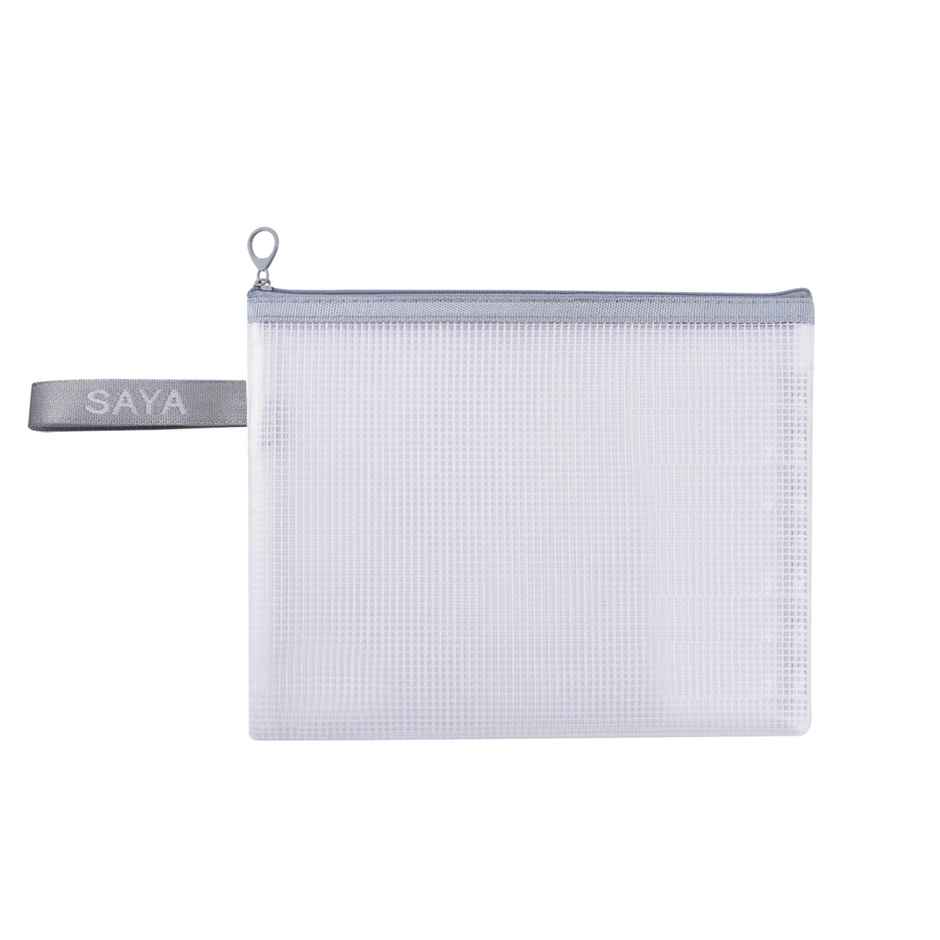 Saya A5 Waterproof Zipper Pouch - EVA Mesh Storage Bag for Documents | Assorted