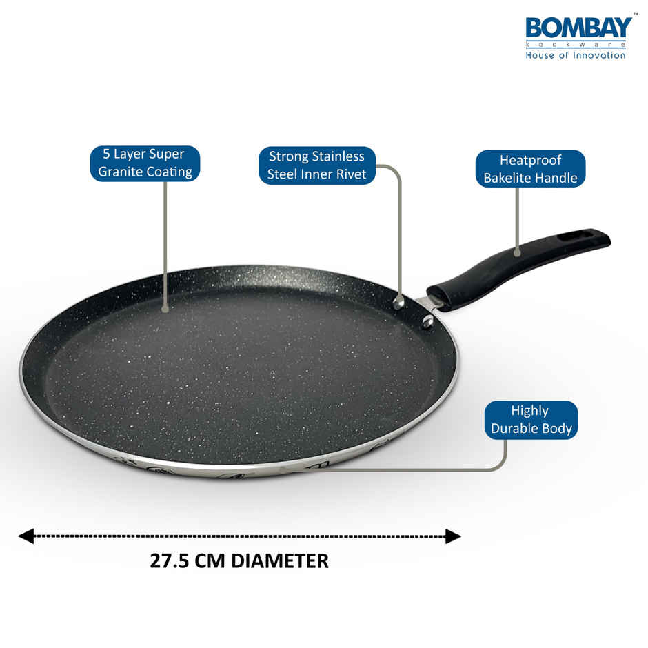 Bombay Kookware Kala Kruti Dosa Tawa 28cm