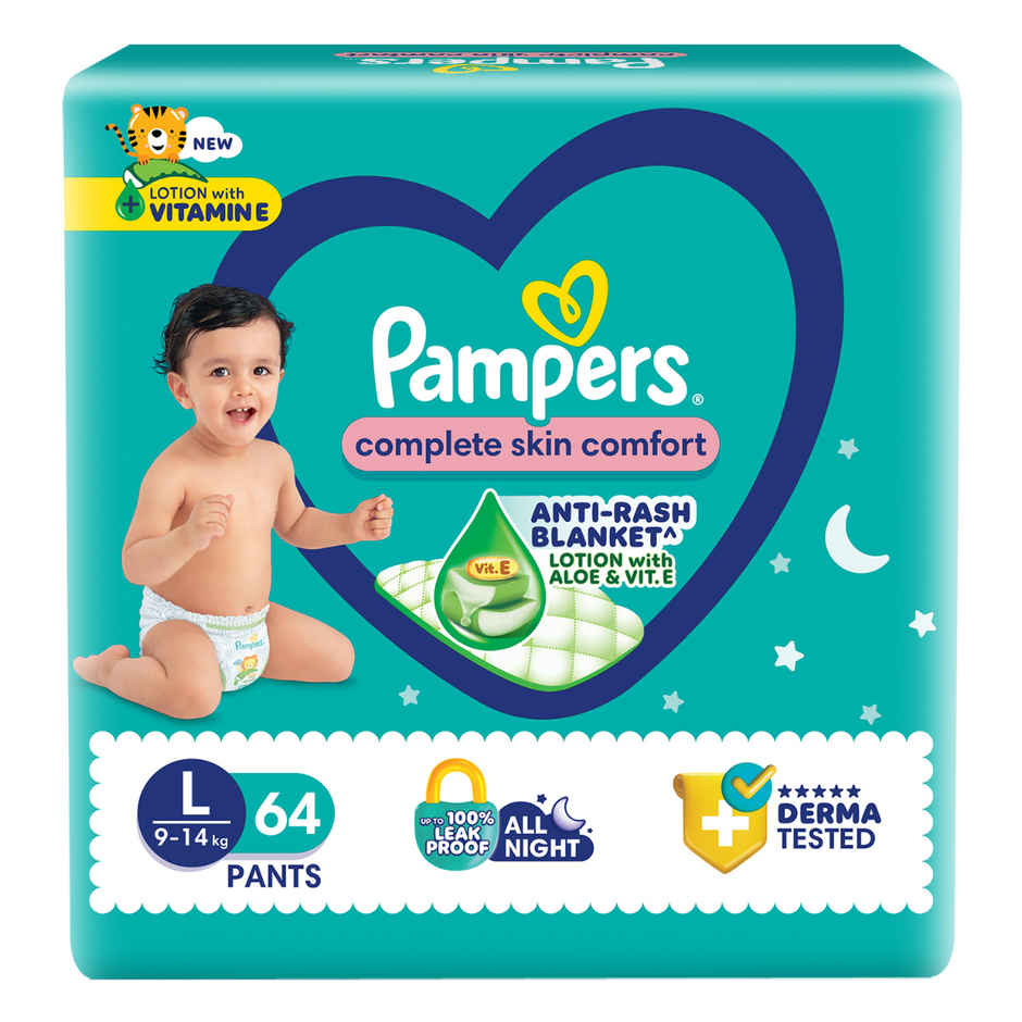 Pampers All Round Protection Baby Diapers | Pant Style | L | 64 pcs