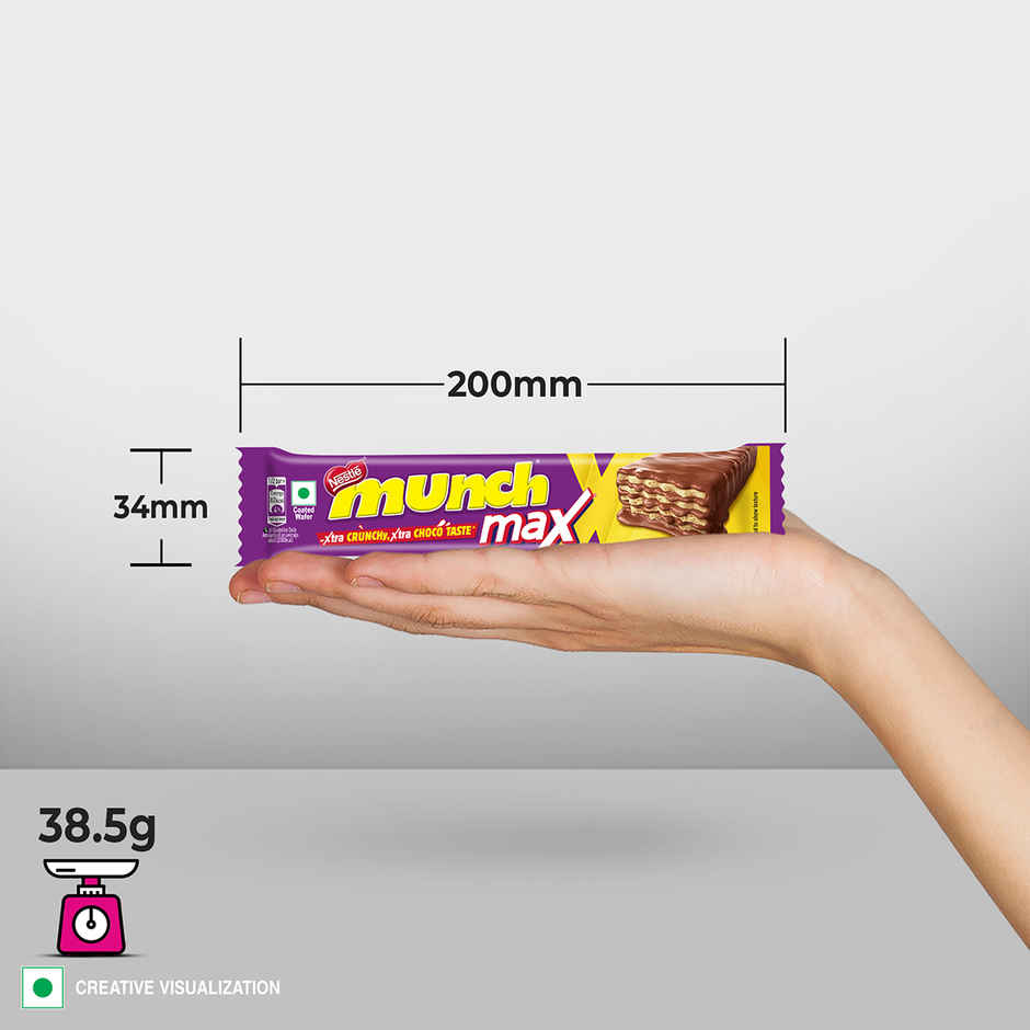 Nestle Munch Max Choco Coated Crunchy Wafer Chocolate Bar