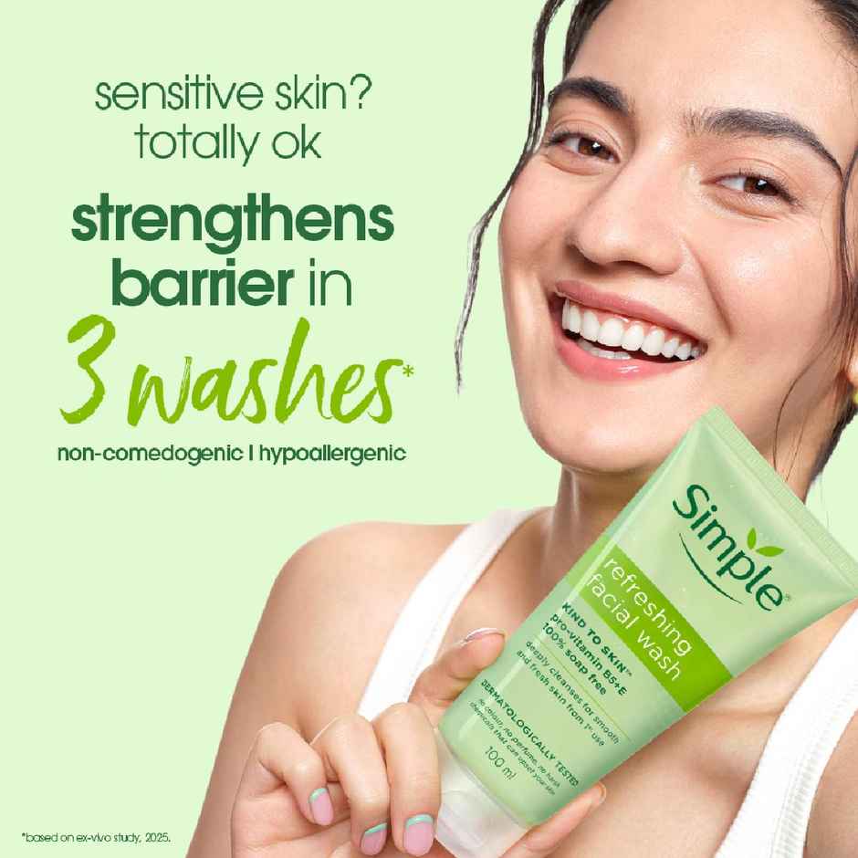 Simple Refreshing Face Wash | 100% Soap-Free | Perfect for Sensitive Skin