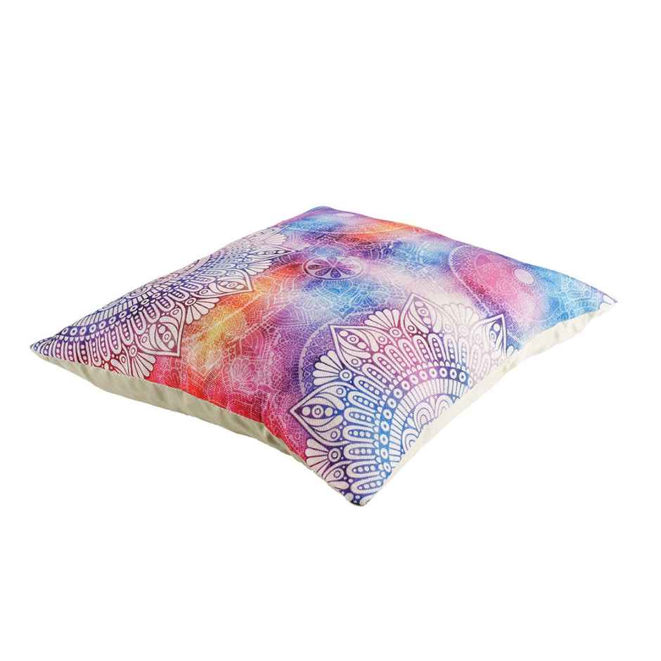 Romee Mandala Jute Cushion Cover 16x16 Inch Set of 5 | Multicolor