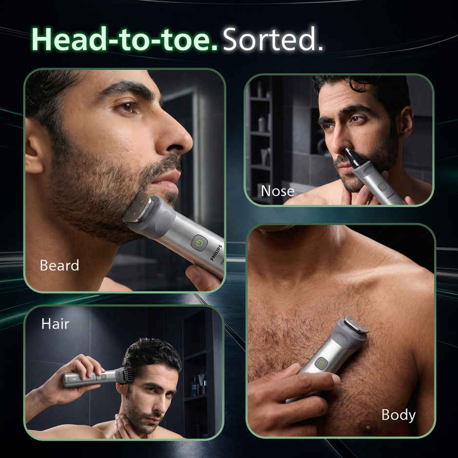 Philips All in One Trimmer 5000 Series 11 in 1 with BeardSense & Self Sharpening Blades MG5932/15