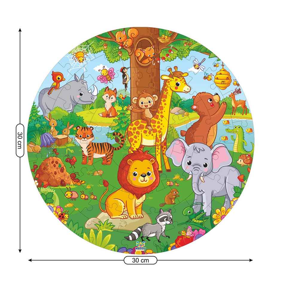 Webby Toys Jungle Jigsaw Puzzle (Multicolor, 4 - 6 years)