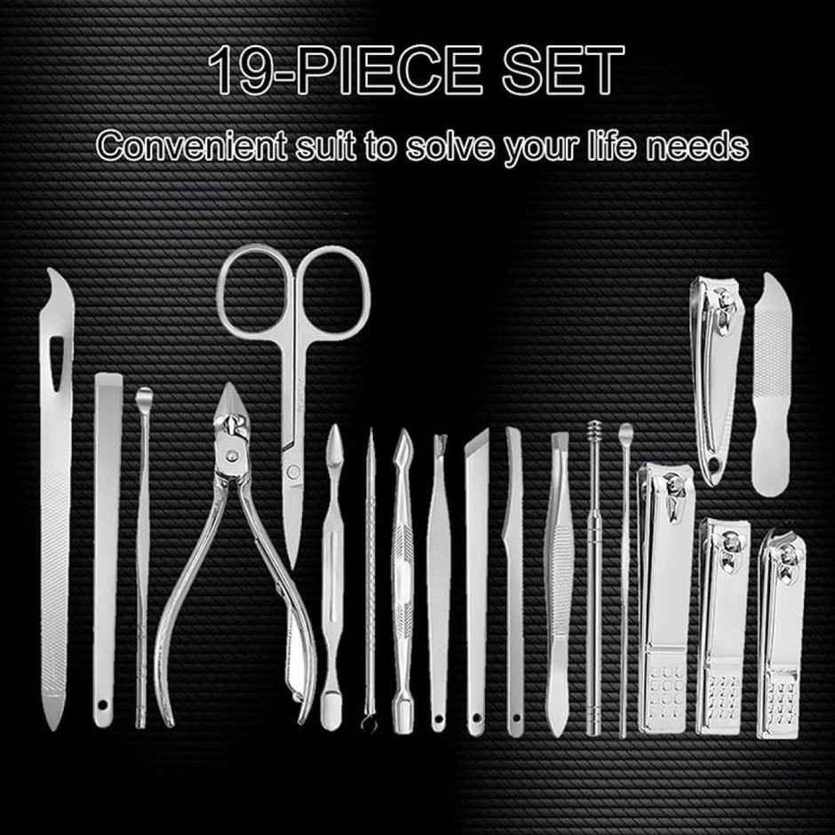 Bronson Professional Manicure And Pedicure Tool Set | 19 In 1 With Storage Case