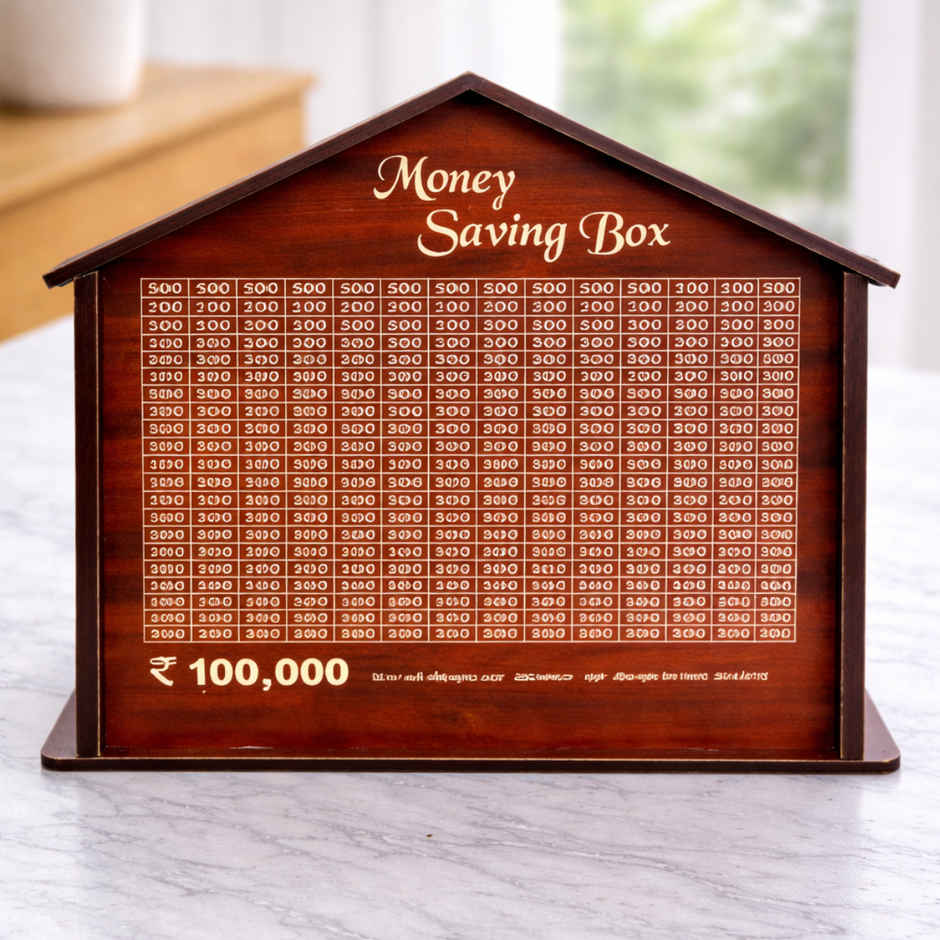 Fablue Wooden Home Saving Money Bank for Kids