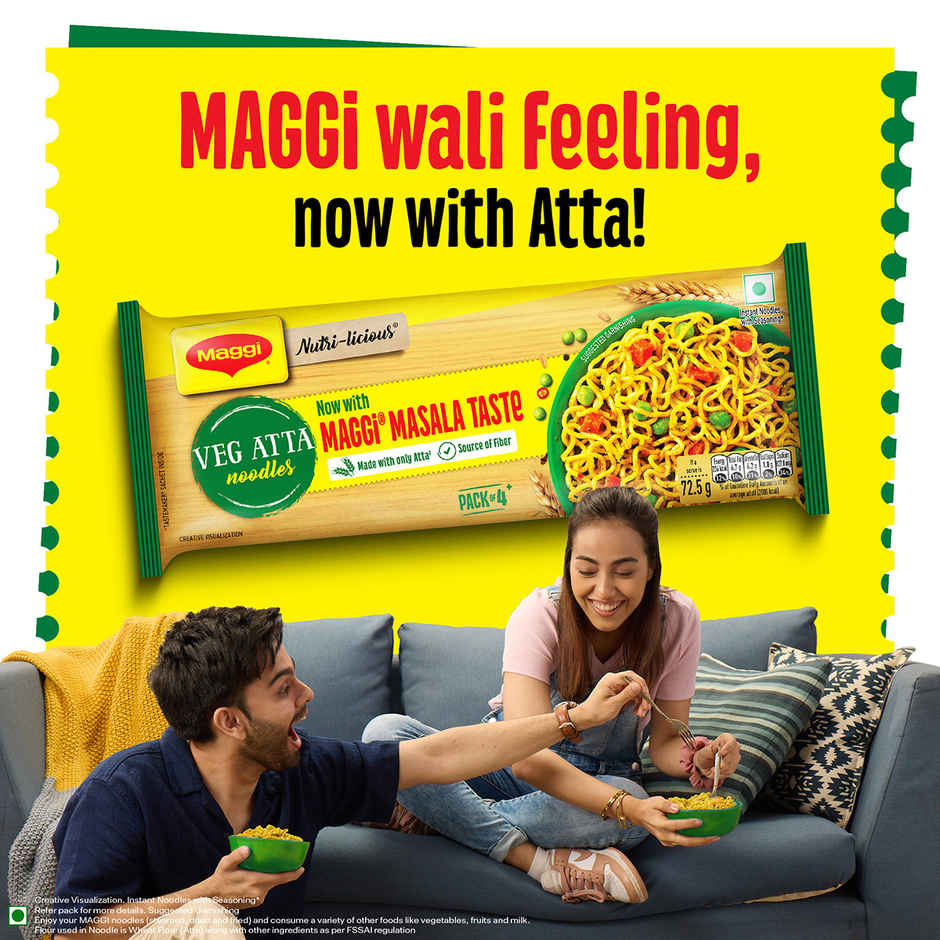 Maggi Veg Atta Noodles Made with Only Atta flour