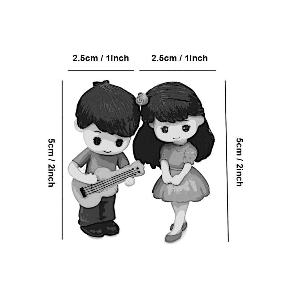 Tied Ribbons Miniature Romantic Couple Guitar Statue