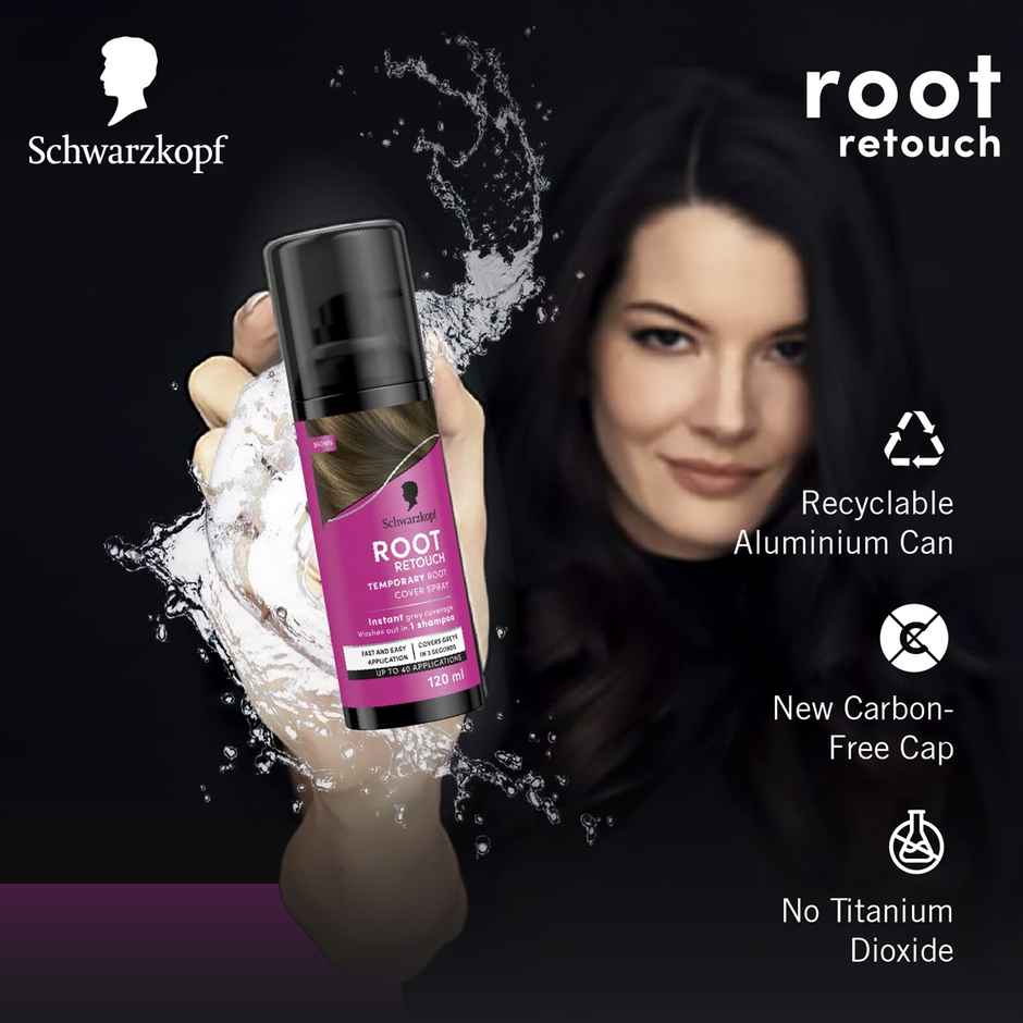 Schwarzkopf Root Retouch Temporary Root Cover Spray Hair Colour - Brown