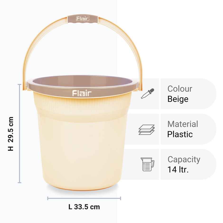 Flair Estella Home Bucket 14 Litre - Beige