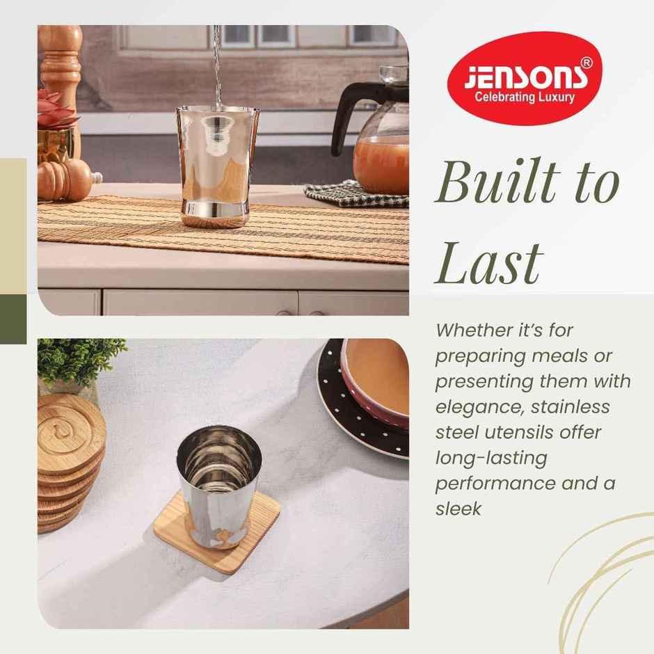 Jensons Stainless Steel Belly Glass 300 ml