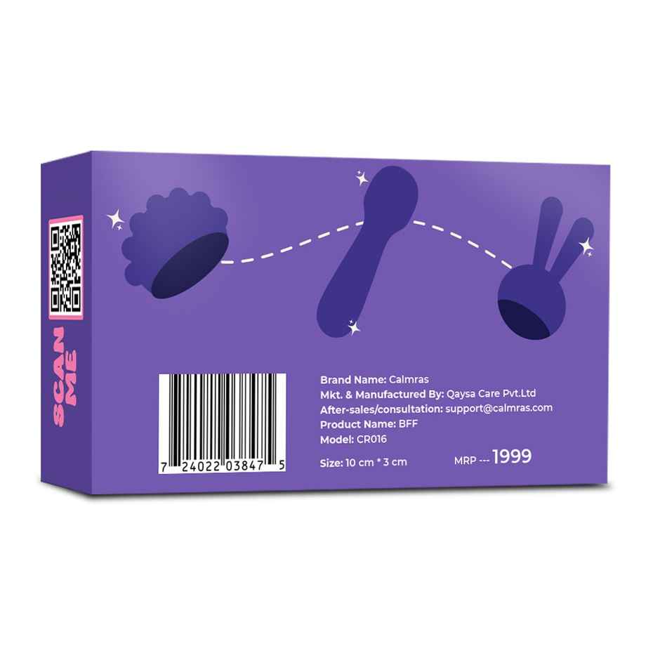Calmras Bff Intimate Massager With 2 Detachable Heads