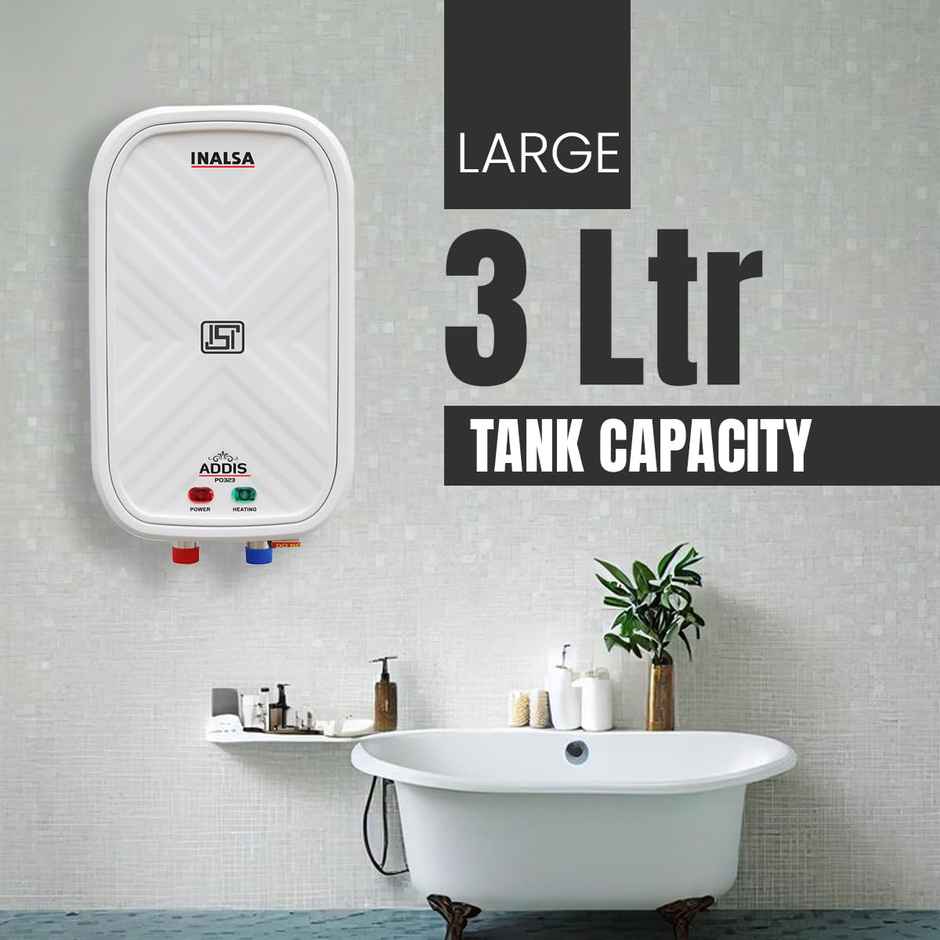 INALSA Addis PO 323 ,3 Liter Instant Water Heater,SS 304 Inner Tank,Faster Heating