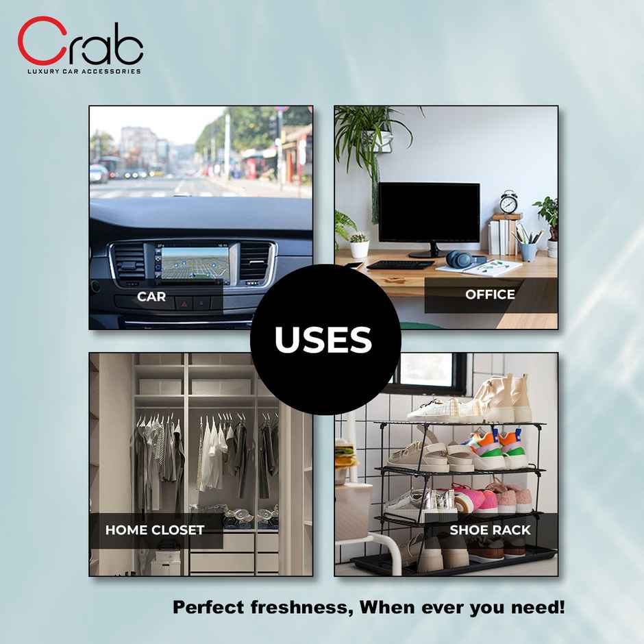 Crab Premium Marine Fragrance Spray | Long-Lasting Car Perfume Freshener | Home, Office & Vehicles