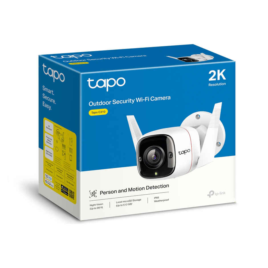 TP-Link Tapo C310 Outdoor Security Wi-Fi Smart Camera, Night Vision, 2-Way Audio