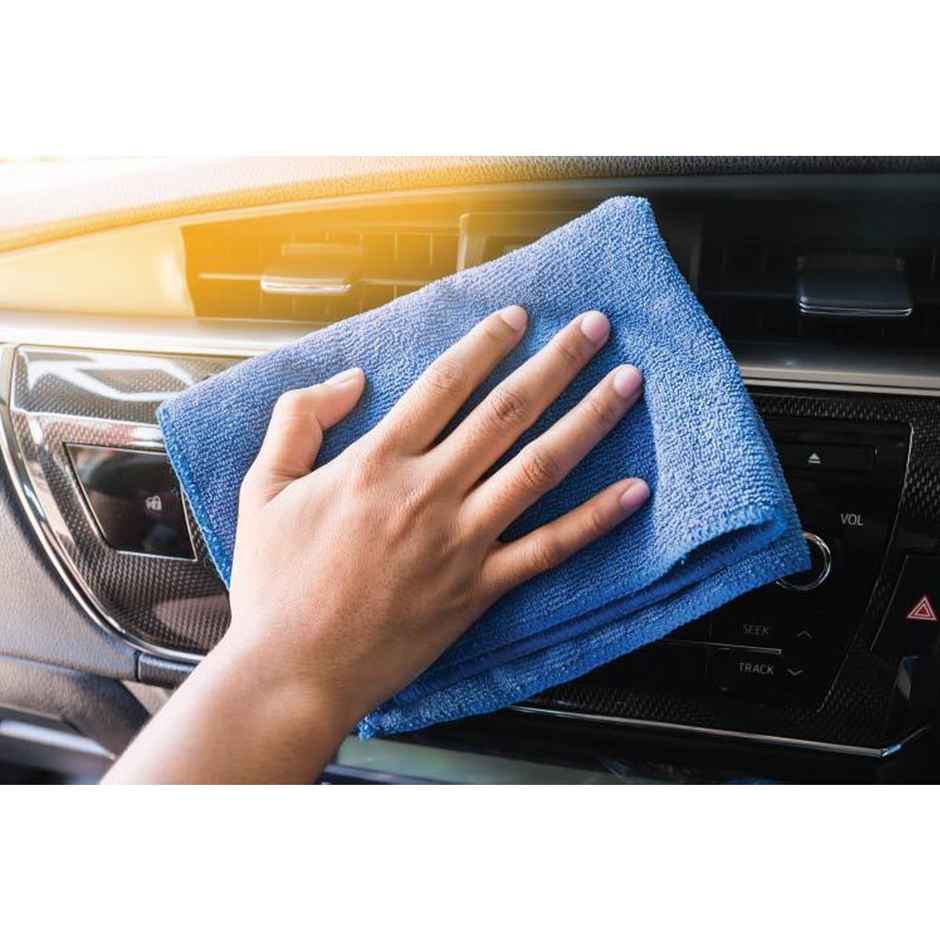 Sheen Microfiber Car Cleaning Cloth | Set Of 4 | 300 GSM - Assorted