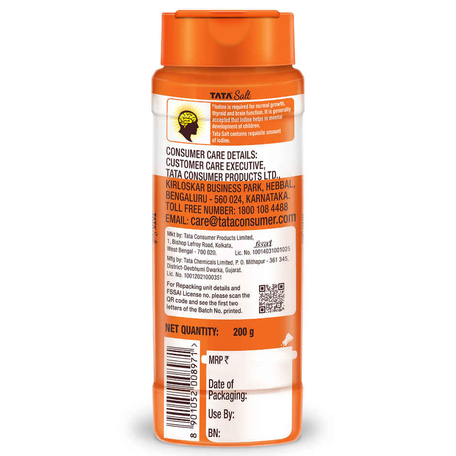 Tata Salt Sprinkler | Free Flowing & Iodised Namak | Vacuum Evaporated | Salt In Fresh