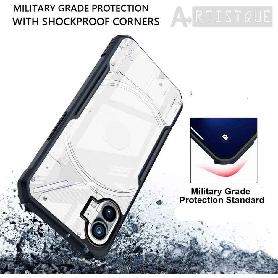 Artistque Case for Nothing Phone 1 Back Cover | Transparent Shockproof TPU Cover