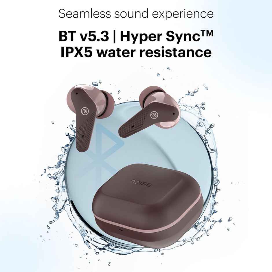 Noise Buds VS102 Neo TWS Earbuds with 40 Hrs Playtime, Environmental Noise Cancellation, Quad Mic Bluetooth - Deep wine