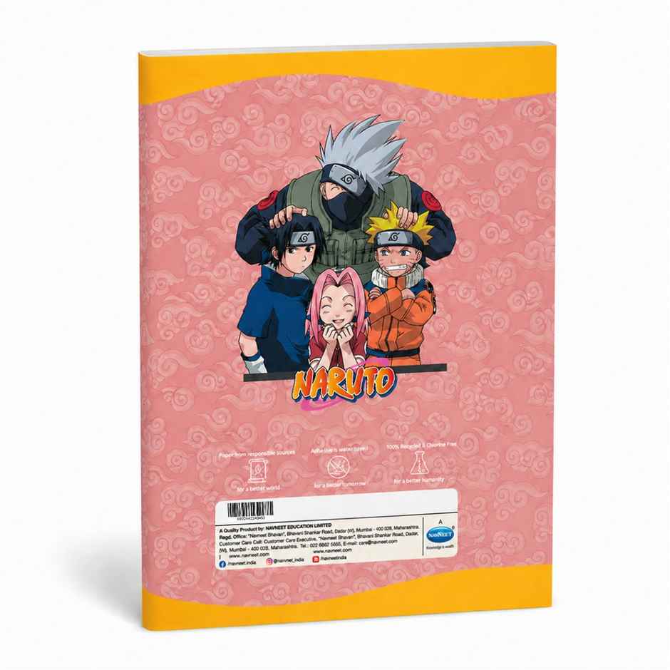 Youva by Navneet Naruto Long Notebook | 17 x 27 cm | Single Line | 172 Pages