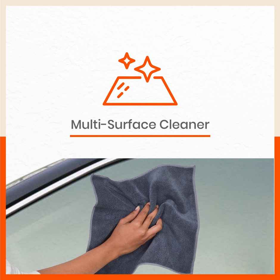 Bathla Micro Fiber Cleaning Cloth - Pack of 2 | Multipurpose | Grey