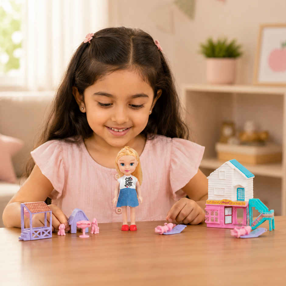 Toytales Cathy House Small|Doll House Set|For Girls|For Kids | Birthday Gift