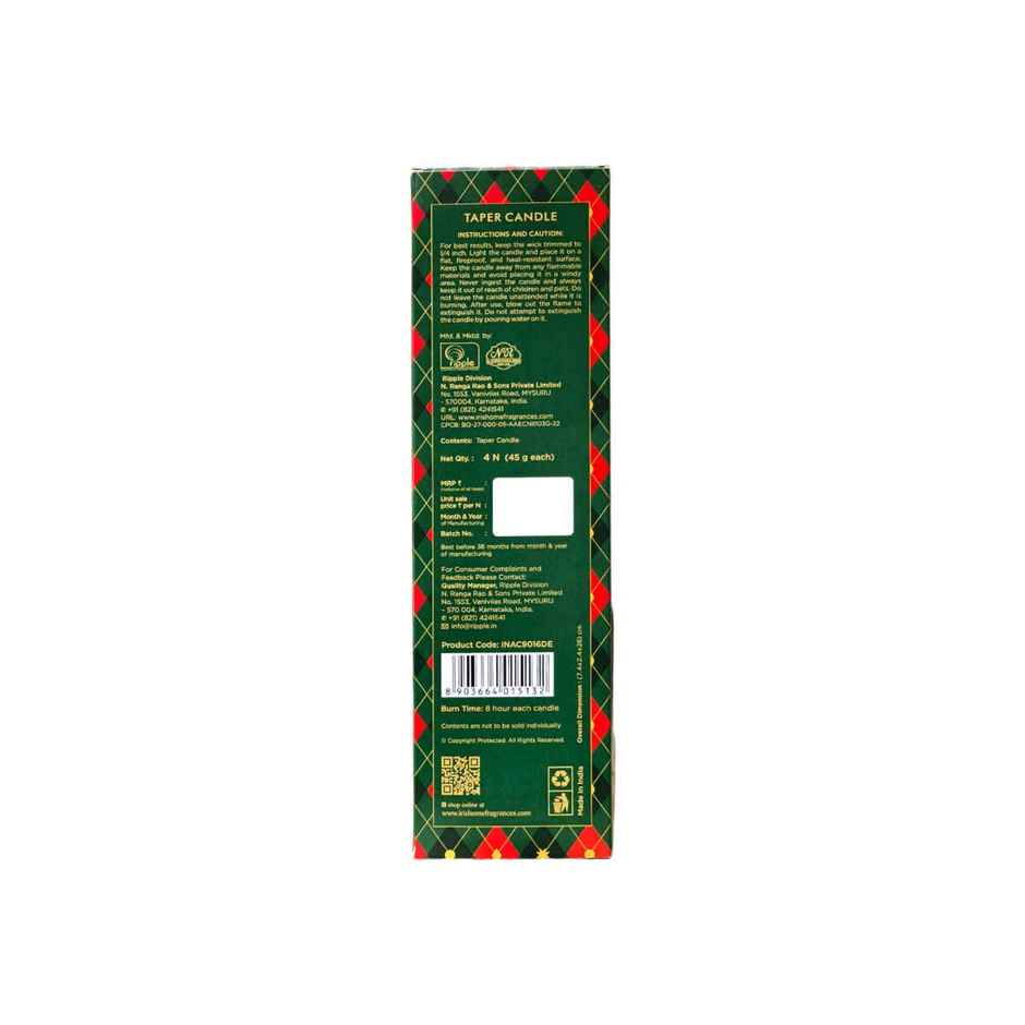 IRIS Berry Fragranced Taper Candles | 8 Hours Burning Time | 10 in | Home Decor
