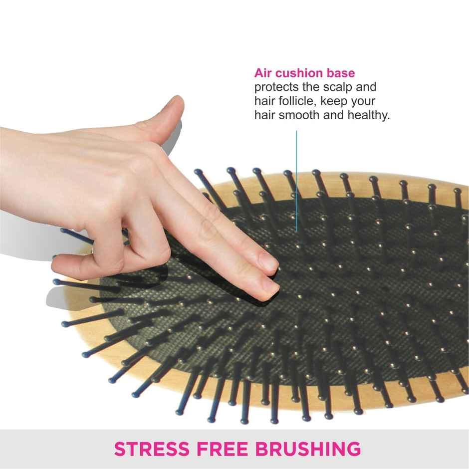 VEGA Wooden Bamboo Cushion Brush For Men And Women | E2-Cbb