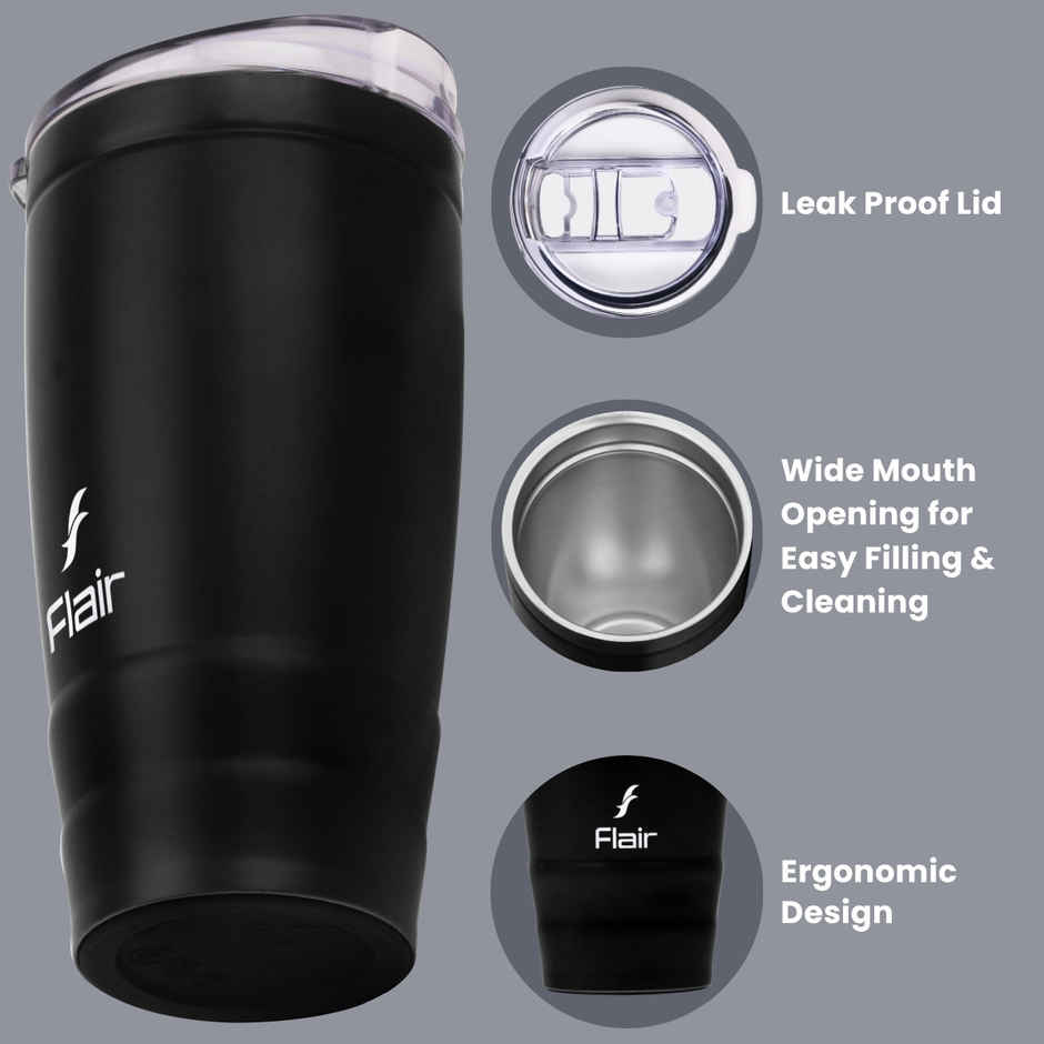 Flair Moka 500 ml Stainless Steel Travel Mug | Matt Black