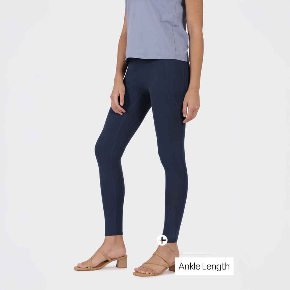 Blissclub Groove-In Cotton Leggings - Navy - L