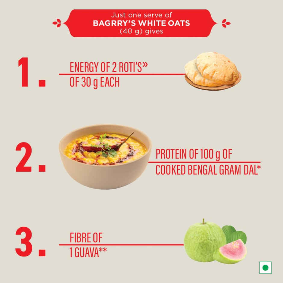 Bagrry's White Oats (Made From 100% Whole Grain)