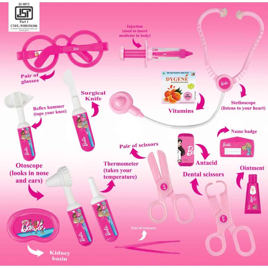 Itoys Little Doctor Set- Barbie (Colour May Vary)
