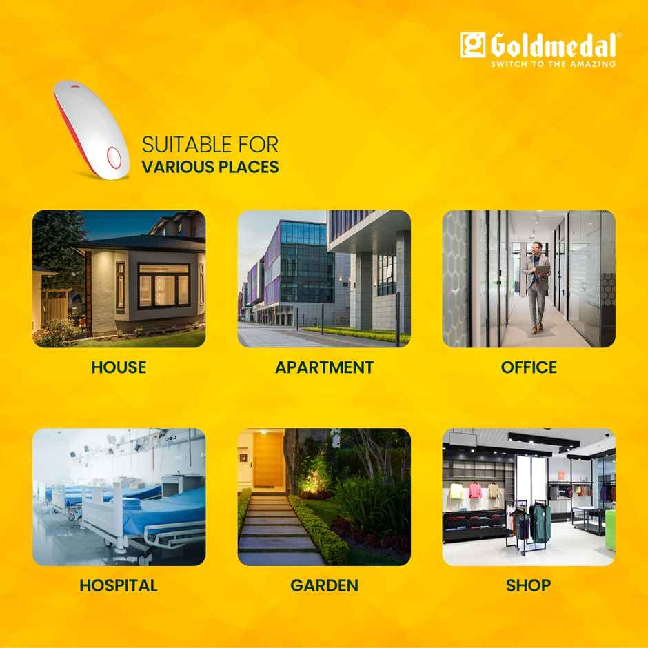 Goldmedal Salsa Door Bell | Calling Bell for Home,Office,School | Multitune Wall Mounted Bell