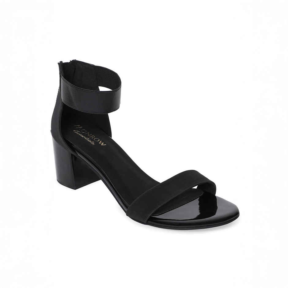 Monrow Women's Black Block Heels | UK4
