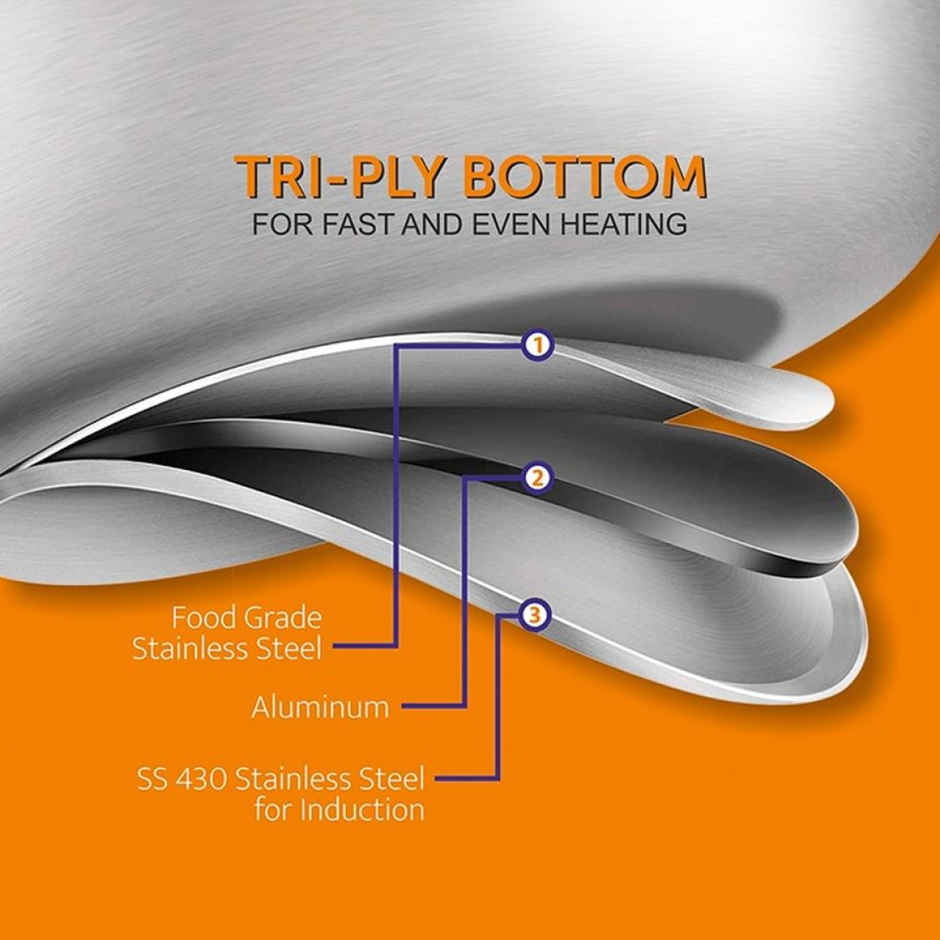 Vinayak Milk/Tea Pan (Stainless Steel, 1.2 L)