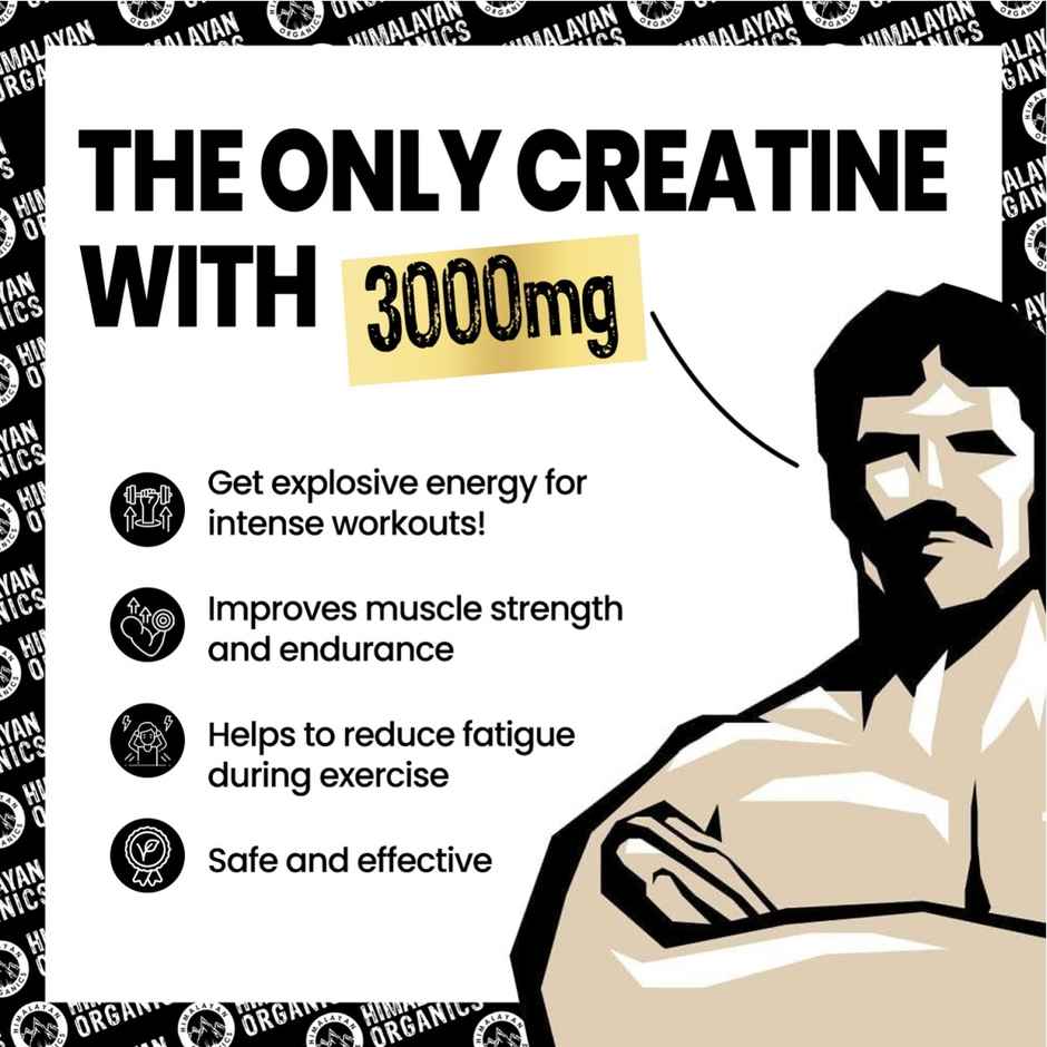 Vlado's Himalayan Organics Pure Micronised Creatine Monohydrate Powder 33 Servings