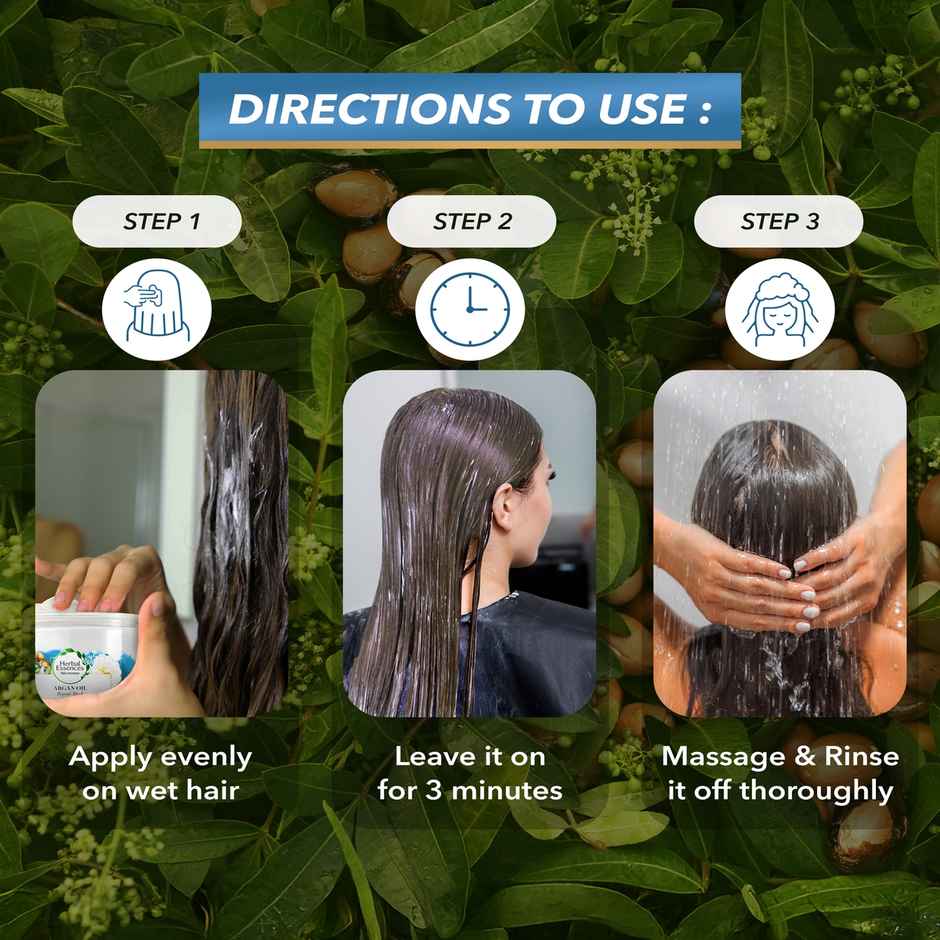 Herbal Essences, Argan Oil Hair Mask, Sulfate Free, For Damaged Hair