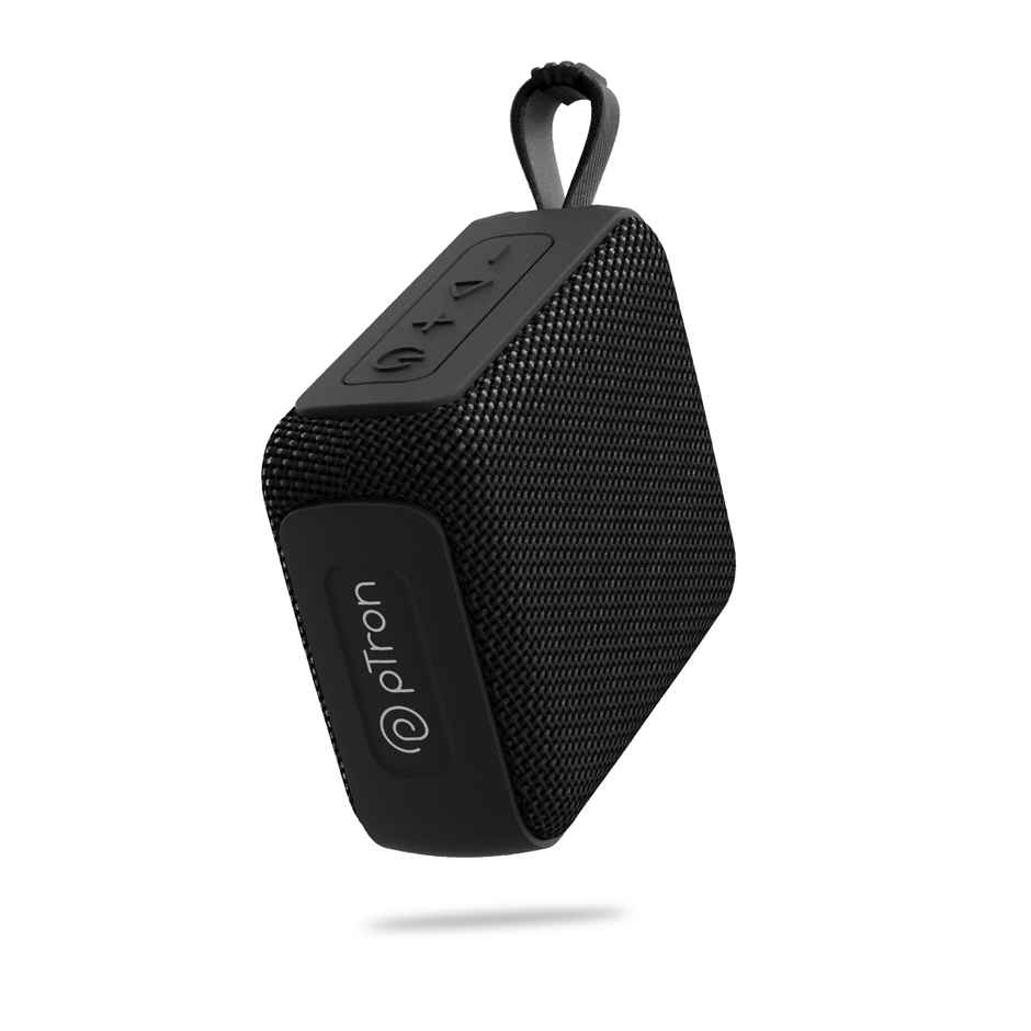 pTron Funk Wow 6W Ultra Portable Bluetooth Speaker with Pristine Sound, IPX5 Water-Resistance, 10hrs Playtime, Multi-Playback Modes, True Wireless Feature, Lightweight & Type C Charging - Black