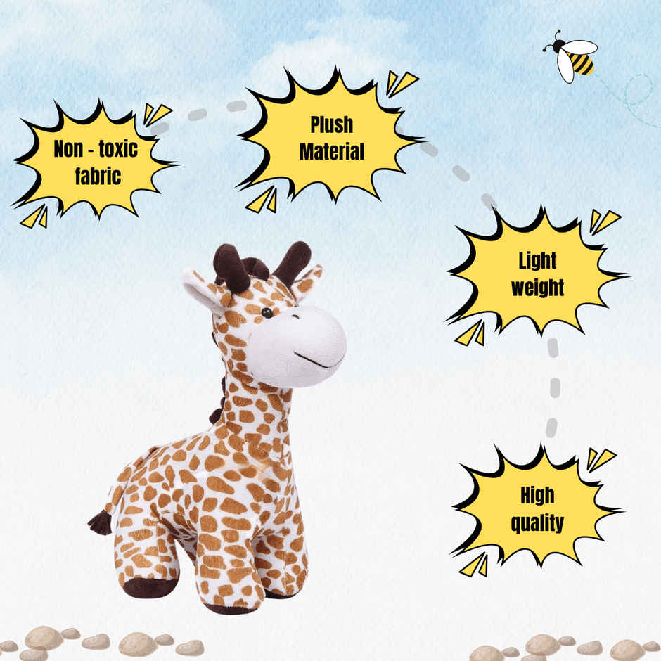 Toytales Happy Giraffe | 35 cm | Plushie| Stuffed Jungle Animal | Soft Toys For Kids | Birthday Gift