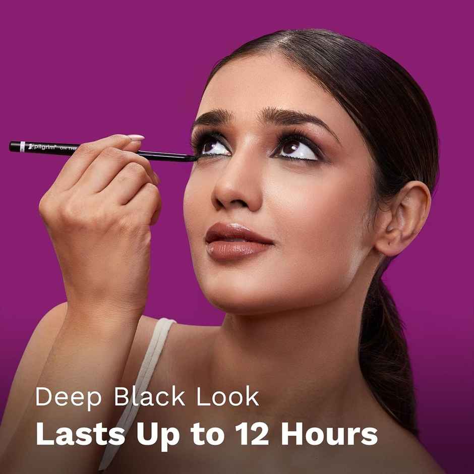 Pilgrim Oh The Drama! 12hr Stay Kajal with Argan Oil Smudge Proof & Waterproof | Black Mischief