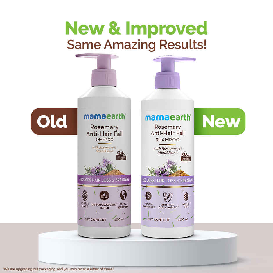 Mamaearth Rosemary Anti-Hair Fall Shampoo With Rosemary & Methi Dana | Hard Water Protection